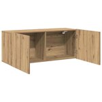 vidaXL Meuble TV mural chêne artisanal 100x30x41 cm