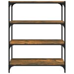 vidaXL Bibliothèque Chêne fumé 80x33x100 cm Bois d'ingénierie