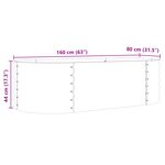 vidaXL Jardin Surélevé Marron avec Aspect Bois 160x80x44 cm Acier
