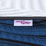 vidaXL Coussins de Matelas Blanc et Bleu 140 x 200 cm