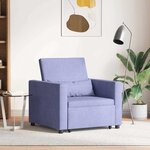 vidaXL Canapé Lit Simple Bleu jean 90 x 165 x 87 cm tissu