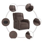 vidaXL Fauteuil inclinable Marron Similicuir