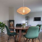Lampe en suspension en rotin naturel
