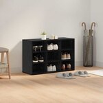 vidaXL Cabinet à chaussures avec étagère Chêne noir 77.5 x 30 x 51 cm