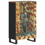 vidaXL Buffet haut et tiroir 60x33x100 cm bois massif récupération/fer