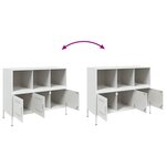 vidaXL Buffet blanc 100 5x39x79 cm acier