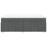 vidaXL Sommier à lattes de lit avec matelas Gris foncé 140x200cm Tissu