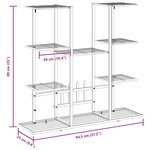 vidaXL Support à plantes 94 5x25x89 cm Noir Fer