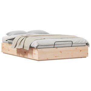 vidaXL Cadre de lit ottoman Naturel 160 x 200 cm Pin massif