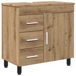 vidaXL Unité de vanité de salle de bain Chêne artisanal