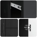 vidaXL Buffet avec tiroir Noir 89 x 34 5 x 57 cm Bois d'ingénierie