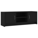 vidaXL Meuble TV noir 102x30x37 5 cm bois d'ingénierie
