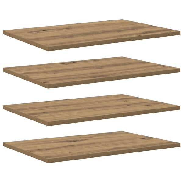 vidaXL Planche d'étagère à livres 4 Pièces Marron 100 x 40 x 1.5cm
