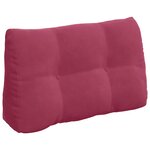 vidaXL Coussin de Dos Bordeaux 80 x 24 x 50 cm Velours