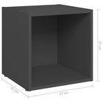 Vidaxl ensemble de meubles tv 6 pièces gris aggloméré