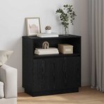 vidaXL Buffet avec LED Chêne noir 71 x 34.5 x 75 cm Bois d'ingénierie