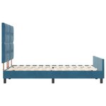 vidaXL Cadre de lit avec tête de lit Bleu foncé 140 x 200 cm Velours