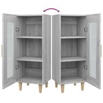 vidaXL Buffet Sonoma gris 34 5x34x90 cm Bois d'ingénierie