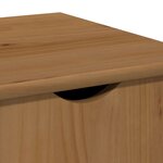 vidaXL Cabinet roulant avec roue Marron miel 34 x 39 x 65 5 cm