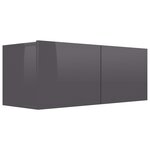 Vidaxl ensemble de meubles tv 3 pièces gris brillant aggloméré