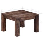 vidaXL Table basse 50 x 50 x 35 cm Bois de manguier massif