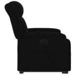 vidaXL Fauteuil inclinable électrique noir tissu