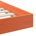 vidaXL Cadre de lit Marron cire 140 x 190 cm Bois massif en pin