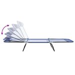 vidaXL Chaise longue pliante Bleu marine 182 x 55 x 85 5 cm Textilène