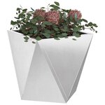 vidaXL Jardinière 2 Pièces Argent 50 x 50 x 50 cm Acier inoxydable