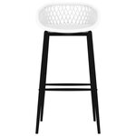 vidaXL Ensemble de bar 7 Pièces Noir et blanc