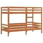 vidaXL Lit superposé sans matelas cire marron 75x190 cm pin massif