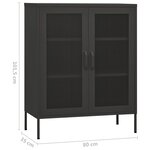 vidaXL Armoire de rangement Anthracite 80x35x101 5 cm Acier