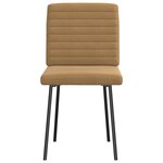 vidaXL Chaises à manger lot de 2 Marron Velours