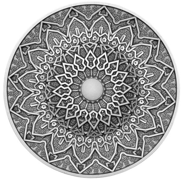 PERSIAN Mandala Art 3 Once Argent Monnaie 10 Dollars Fiji 2020