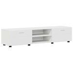 vidaXL Ensemble meuble TV avec tiroir FLORIN Blanc Bois d'ingénierie