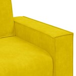 vidaXL Canapé à 2 places Jaune 120 cm Velours