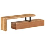 vidaXL Meuble TV (118-200) x 30 x 40 cm Bois massif d'acacia