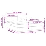 vidaXL Lit de Rangement avec matelas Gris clair 90 x 200 cm