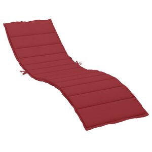 vidaXL Coussin de chaise longue rouge bordeaux 200x70x3cm tissu oxford