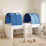 vidaXL Lit avec Tunnel 4 Pièces Blanc et bleu Bois d'ingénierie
