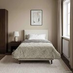 vidaXL Duvet d'été simple Matelassé Gris clair 155 x 200 cm