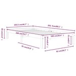 vidaXL Cadre de lit sans matelas bois massif de pin 100x200 cm