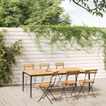 vidaXL Chaises pliables de jardin 6 Pièces Acier et bois d'acacia massif