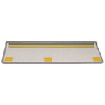 vidaXL Tapis d'escalier 15 pièces 65 x 21 x 4 cm Gris clair Bord rectangulaire