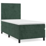 vidaXL Sommier à lattes de lit et matelas Vert foncé 80x200 cm Velours