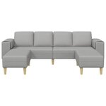 Ensemble de Canapés 3 Pièces Gris nuage tissu
