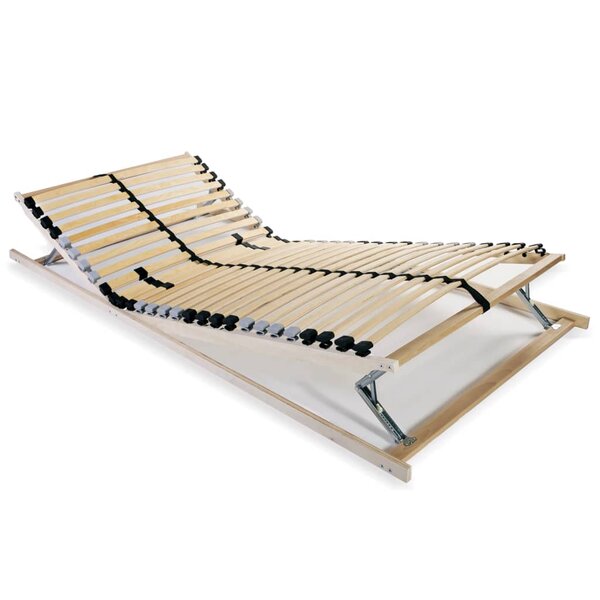 vidaXL Sommier à lattes sans matelas avec 28 lattes 7 zones 70x200 cm