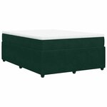 vidaXL Sommier à lattes de lit et matelas Vert foncé 140x190cm Velours