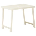 vidaXL Ensemble de bistro pliable 3 Pièces Plastique Blanc