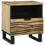 vidaXL Cabinet de chevet avec tiroir 2 Pièces Marron 40 x 33 x 46 cm